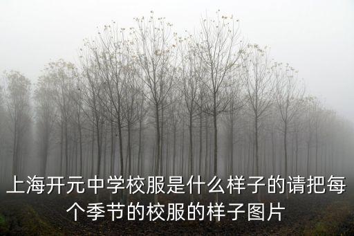 上海開元中學校服是什么樣子的請把每個季節的校服的樣子圖片