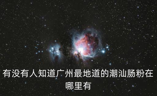 廣州排名第一的潮汕湯粉店，廣州那里有好吃的潮味湯粉