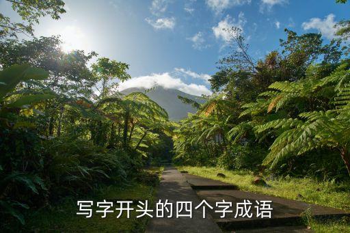 寫字開頭的成語，寫字開頭的四個字成語