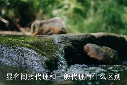 顯名間接代理和一般代理有什么區別