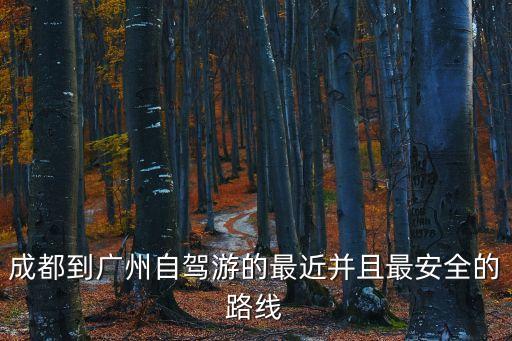 成都到廣州自駕游的最近并且最安全的路線