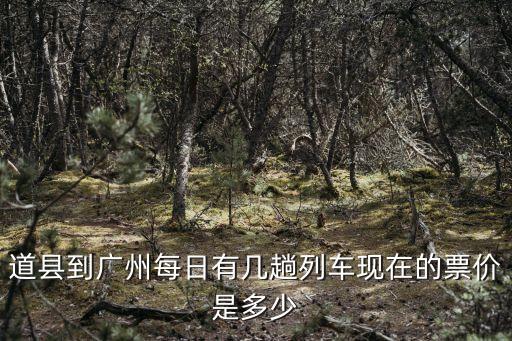 道縣到廣州每日有幾趟列車現(xiàn)在的票價是多少