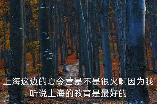 上海市崇明區(qū)有夏令營軍訓(xùn)兒童，上海這邊的夏令營是不是很火啊因為我聽說上海的教育是最好的