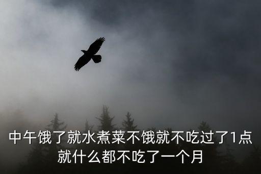 中午餓了就水煮菜不餓就不吃過了1點就什么都不吃了一個月