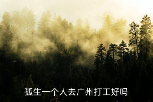 孤生一個人去廣州打工好嗎