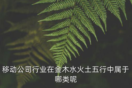 公司五行，移動公司行業在金木水火土五行中屬于哪類呢