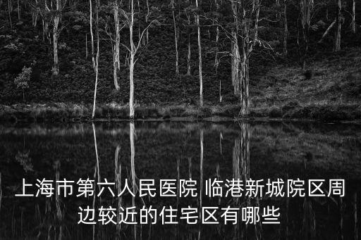 上海市第六人民醫院 臨港新城院區周邊較近的住宅區有哪些