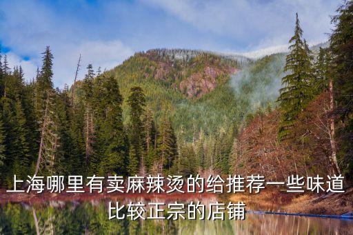 上海哪里有賣麻辣燙的給推薦一些味道比較正宗的店鋪