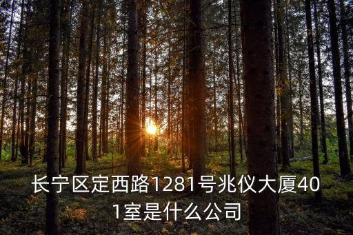 上海市謙紡織品有限公司，長(zhǎng)寧區(qū)定西路1281號(hào)兆儀大廈401室是什么公司