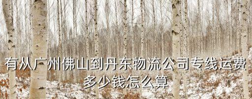 有從廣州佛山到丹東物流公司專線運費多少錢怎么算