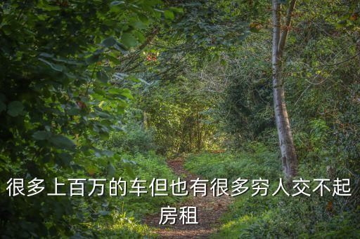 很多上百萬的車但也有很多窮人交不起房租