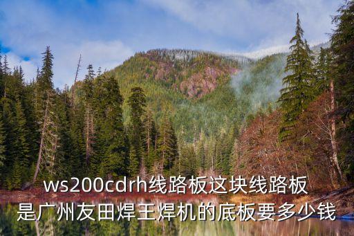 ws200cdrh線路板這塊線路板是廣州友田焊王焊機(jī)的底板要多少錢