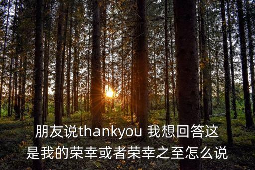 這是我的榮幸，這是我的榮幸怎么說