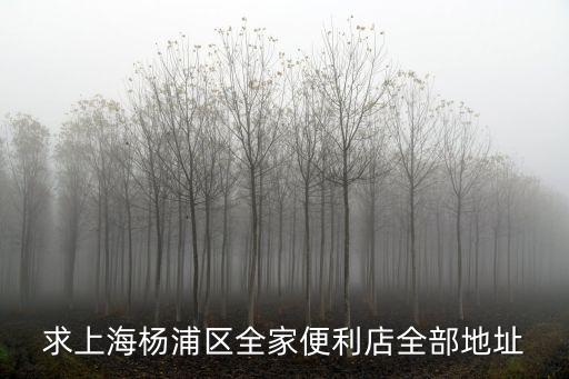 求上海楊浦區全家便利店全部地址