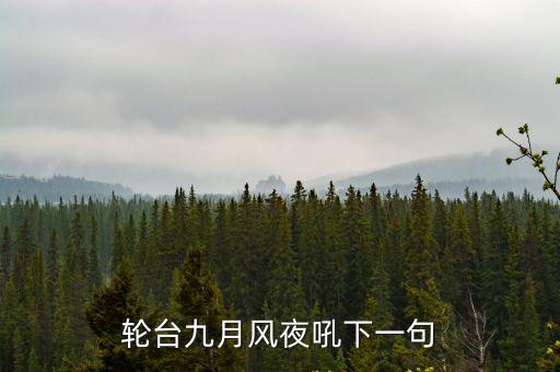 輪臺九月風夜吼下一句