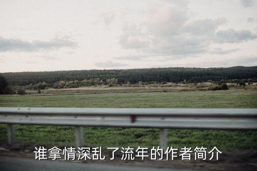 誰拿情深亂了流年的作者簡介