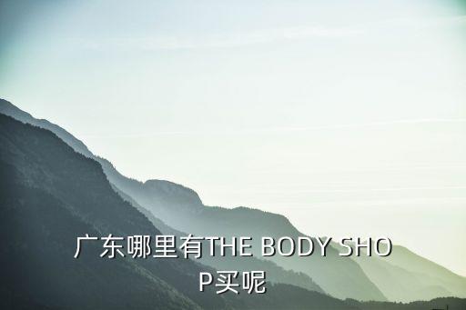 廣東哪里有THE BODY SHOP買呢