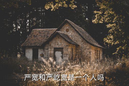 嚴屹寬個人資料，嚴寬又改名叫嚴屹寬了
