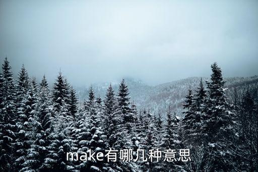 make有哪幾種意思