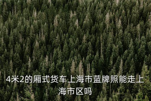 4米2的廂式貨車上海市藍牌照能走上海市區嗎