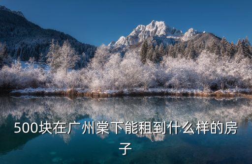 廣州棠下品牌公寓，500塊在廣州棠下能租到什么樣的房子