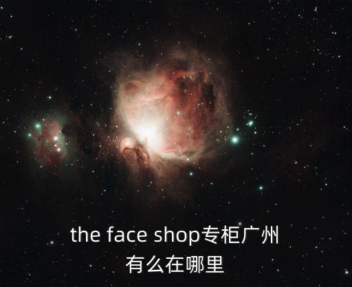 韓國(guó)美思化妝品廣州專賣店在哪里，the face shop專柜廣州有么在哪里