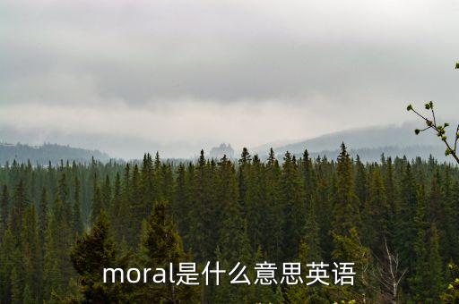 moral是什么意思英語
