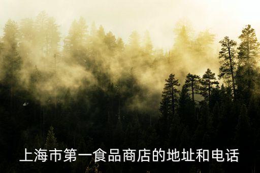 上海市慶豐一路，上海市第一食品商店的地址和電話