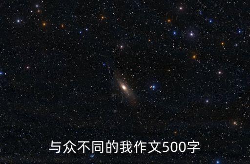 與眾不同的我作文500字