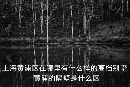 上海黃浦區(qū)在哪里有什么樣的高檔別墅  黃浦的隔壁是什么區(qū)