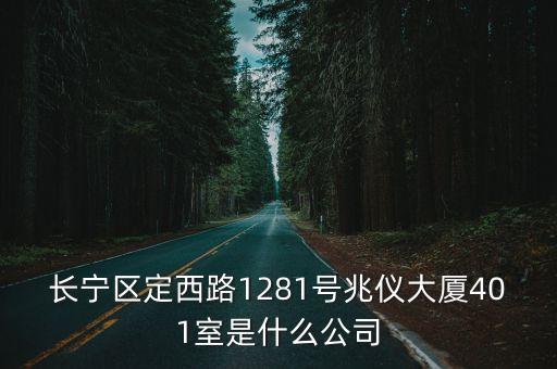 長寧區定西路1281號兆儀大廈401室是什么公司