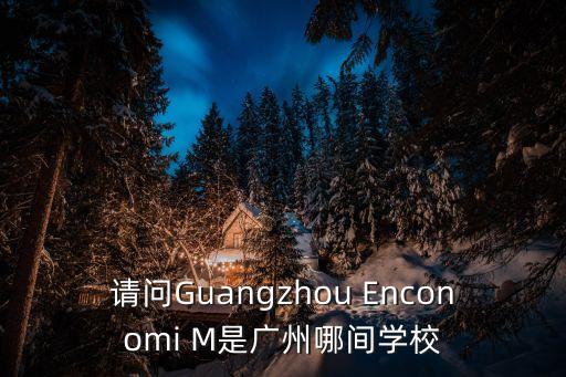 請問Guangzhou Enconomi M是廣州哪間學校