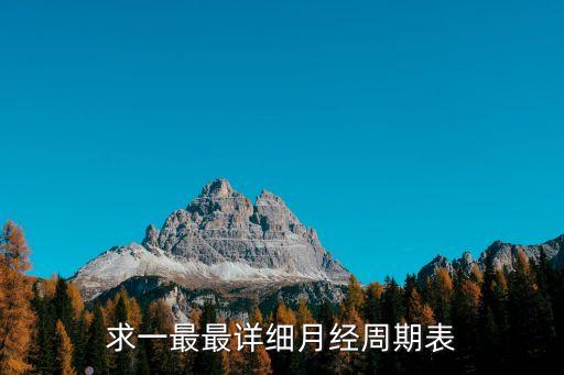 求一最最詳細(xì)月經(jīng)周期表