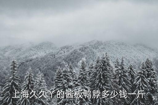 上海久久丫的醬板鴨脖多少錢一斤
