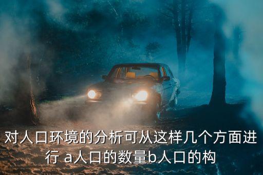 人口環境分析，對人口環境的分析可從這樣幾個方面進行 a人口的數量b人口的構