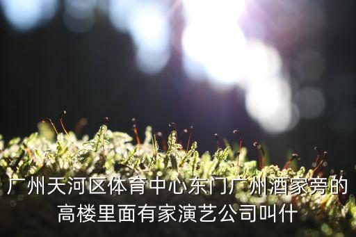 廣州天河區體育中心東門廣州酒家旁的高樓里面有家演藝公司叫什
