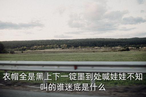 衣帽全是黑上下一錠墨到處喊娃娃不知叫的誰迷底是什么