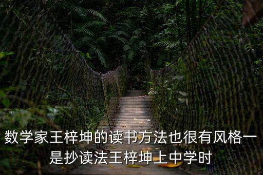 數(shù)學(xué)家王梓坤的讀書方法也很有風(fēng)格一是抄讀法王梓坤上中學(xué)時(shí)