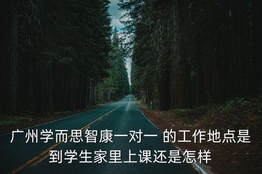 廣州學而思智康一對一 的工作地點是到學生家里上課還是怎樣
