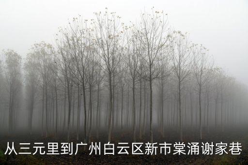 從三元里到廣州白云區新市棠涌謝家巷