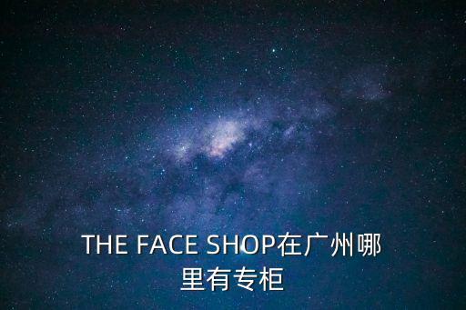THE FACE SHOP在廣州哪里有專柜