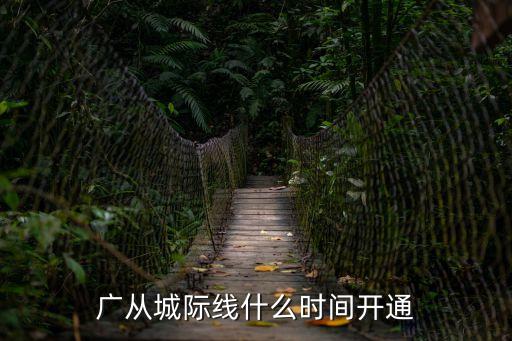 廣從城際線什么時(shí)間開通