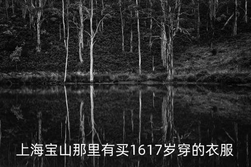 上海寶山那里有買1617歲穿的衣服