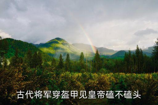 古代將軍穿盔甲見皇帝磕不磕頭