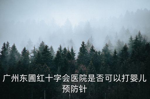 廣州東圃紅十字會醫院是否可以打嬰兒預防針