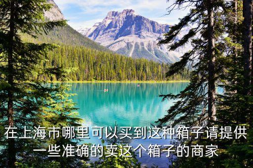 在上海市哪里可以買(mǎi)到這種箱子請(qǐng)?zhí)峁┮恍?zhǔn)確的賣(mài)這個(gè)箱子的商家