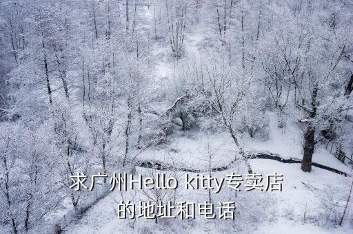 求廣州Hello kitty專賣店的地址和電話