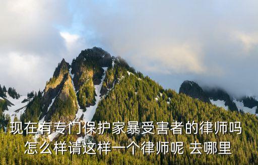 現在有專門保護家暴受害者的律師嗎 怎么樣請這樣一個律師呢 去哪里