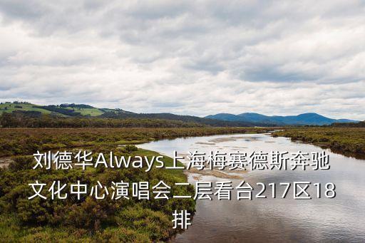 劉德華Always上海梅賽德斯奔馳文化中心演唱會二層看臺217區18排