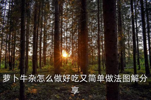 蘿卜牛雜做法，蘿卜牛雜的配方怎么做